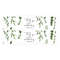 Decorative Plant-Themed Thank You Bottle Stickers, Self-Adhesive Water Labels for Wedding, Bridal Shower and Party Favor