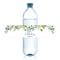 Decorative Plant-Themed Thank You Bottle Stickers, Self-Adhesive Water Labels for Wedding, Bridal Shower and Party Favor