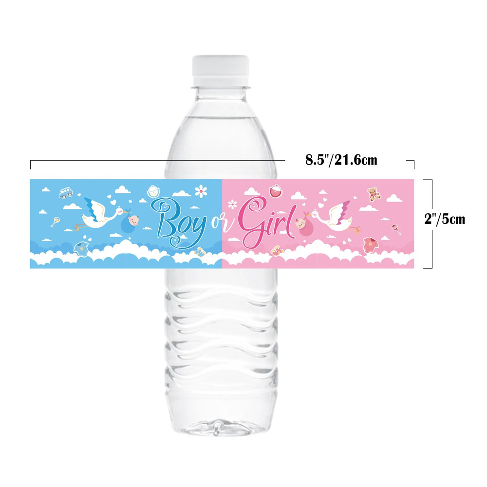 Birthday Party Water Bottle Sticker, Gender Reveal Labels, Theme Party Baby Shower Decoration, Pack
