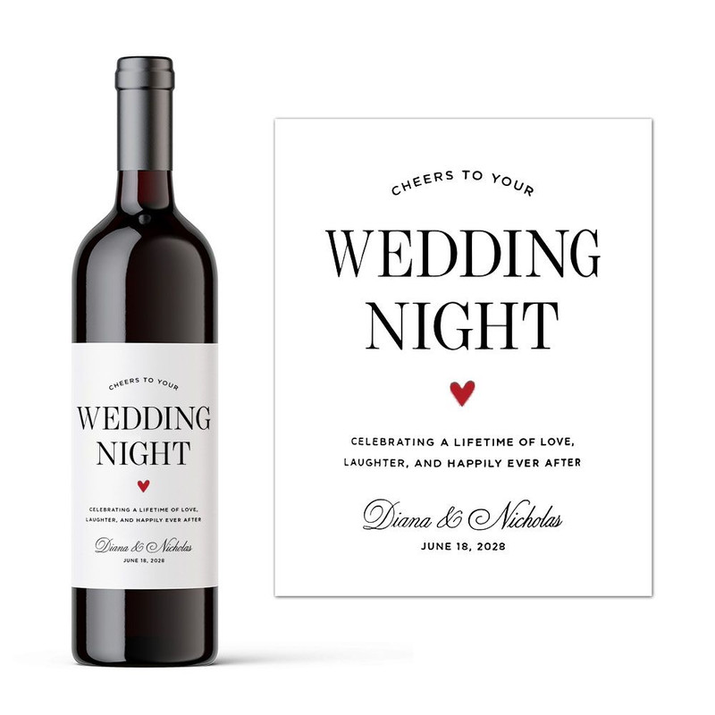 Custom Logo or Text Wine Bottle Stickers, Personalised Waterproof Champagne Labels, for Wedding Party, Bridal Shower