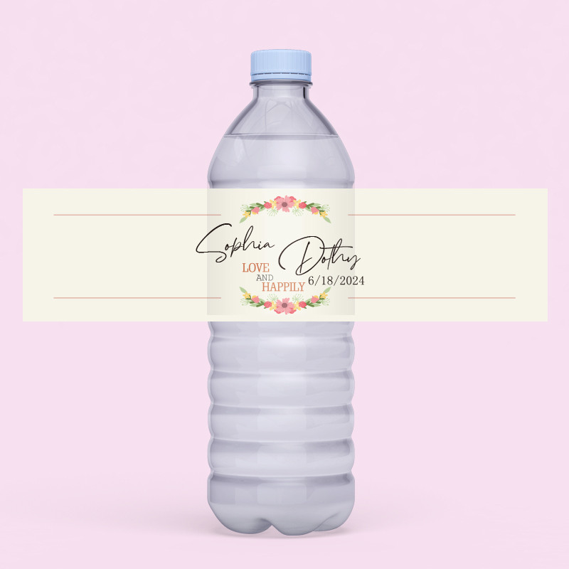 Personalized Wedding Water Bottle Labels Custom Name And Date Stickers Waterproof Bridal Shower Fav 2