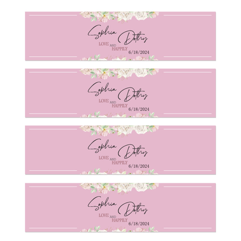 Personalized Wedding Water Bottle Labels Custom Name And Date Stickers Waterproof Bridal Shower Fav 7
