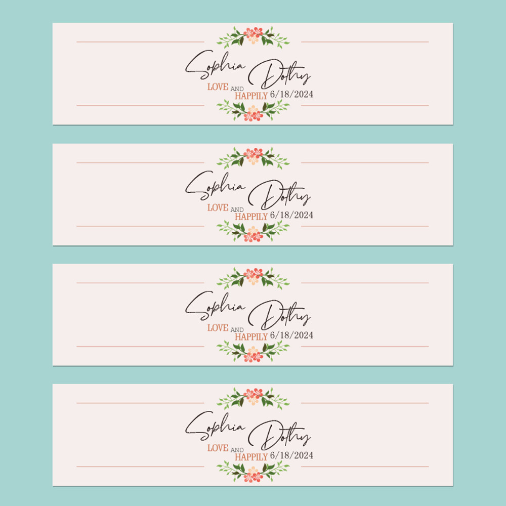 Personalized Wedding Water Bottle Labels Custom Name And Date Stickers Waterproof Bridal Shower Fav 9