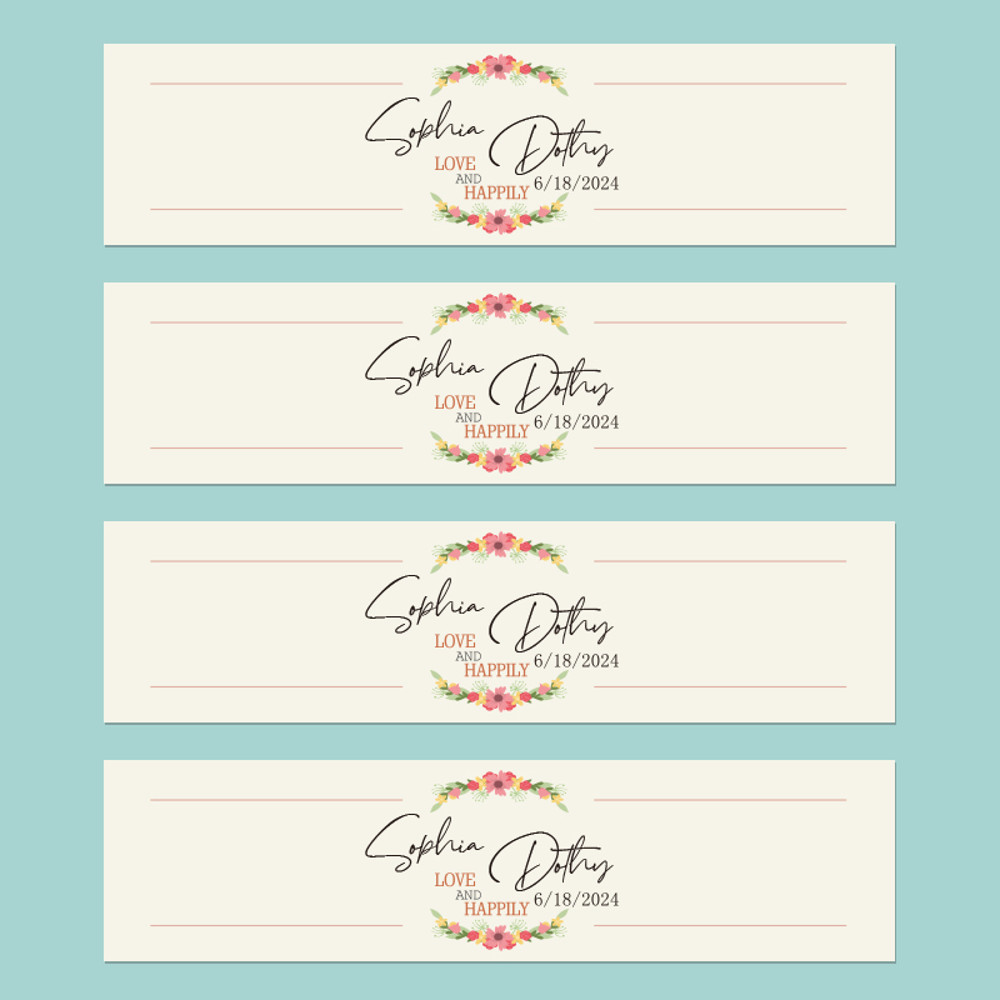 Personalized Wedding Water Bottle Labels Custom Name And Date Stickers Waterproof Bridal Shower Fav 10