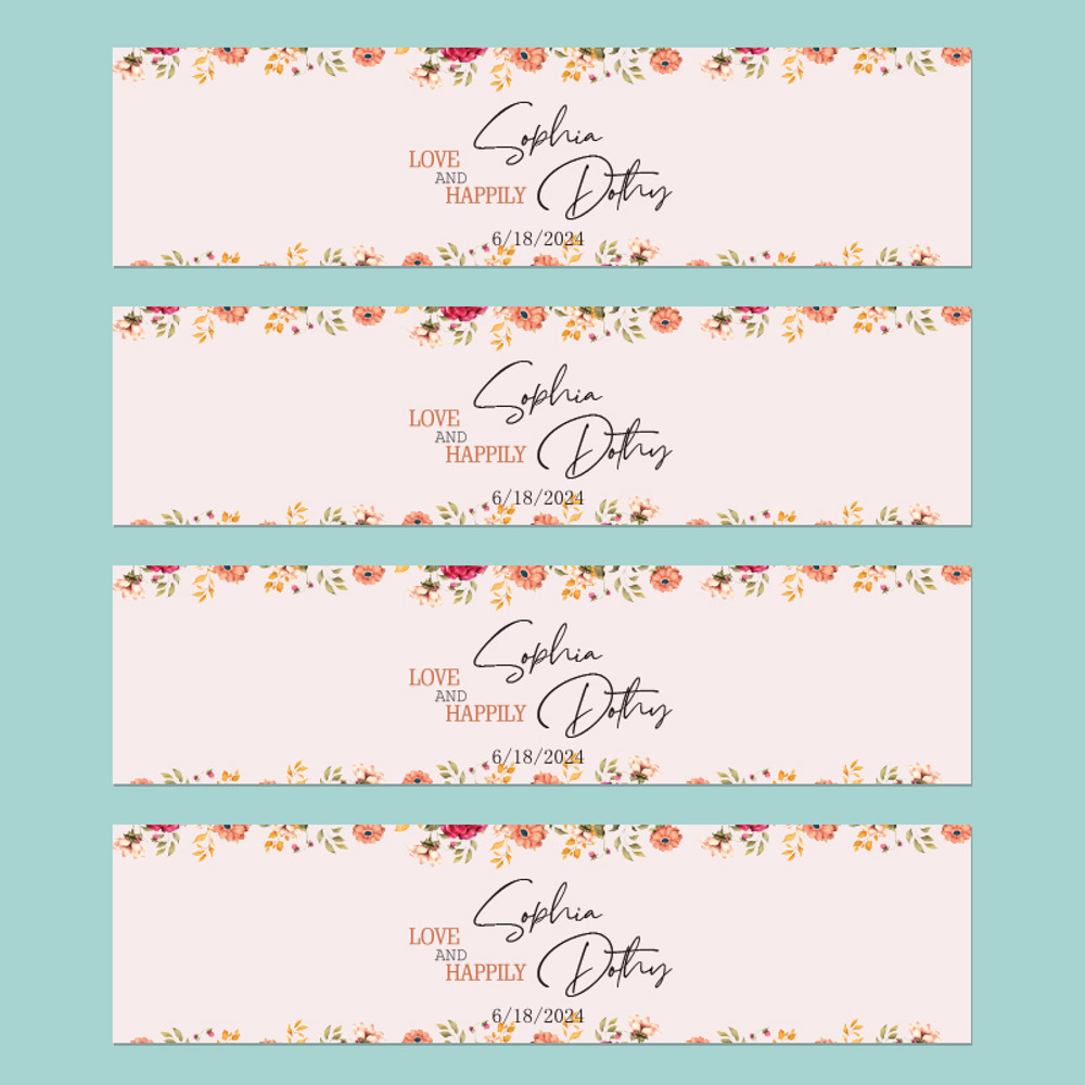Personalized Wedding Water Bottle Labels Custom Name And Date Stickers Waterproof Bridal Shower Fav 11