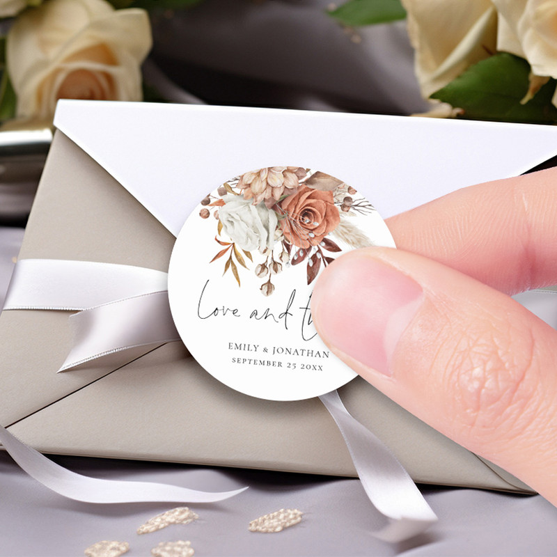 Personalized Waterproof Stickers Custom Wedding Birthday Invitation Labels Logo Design Gift Box And 2