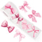 Polka Dot Pink Bow Sticker Cute Plaid Sealing Stickers Decals Gift Box Packaging Party DIY Decorati 0