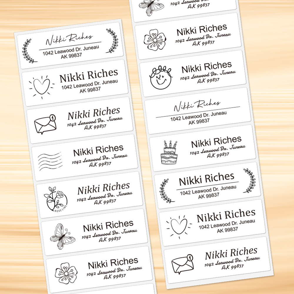 Reusable Floral Address Stickers Custom Envelope Labels Bullet Journal Stickers Office School Suppl 5