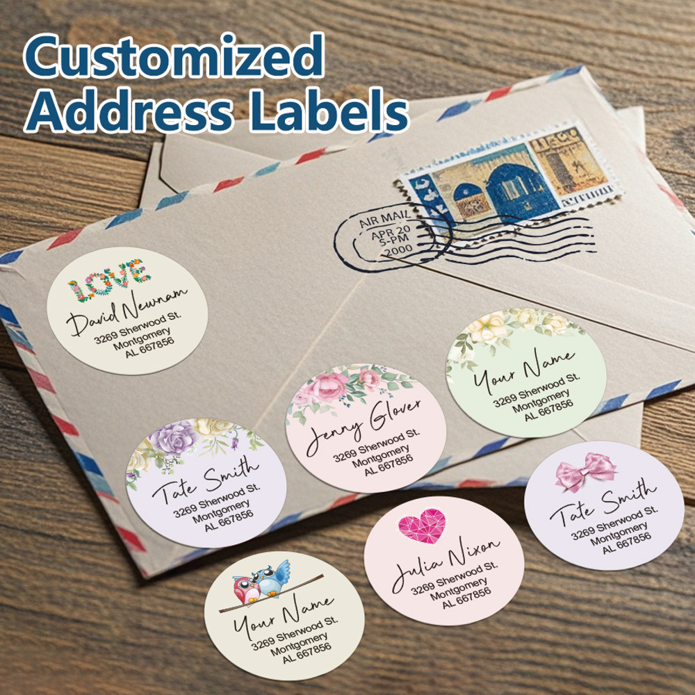 Personalized Waterproof Design Custom Stickers Company Logo Your Own Labels Wedding Party Invitatio 0