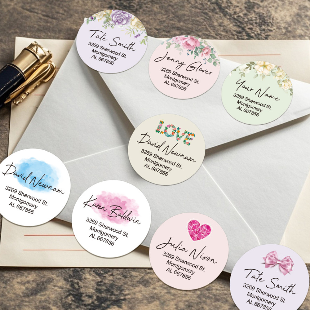 Personalized Waterproof Design Custom Stickers Company Logo Your Own Labels Wedding Party Invitatio 2