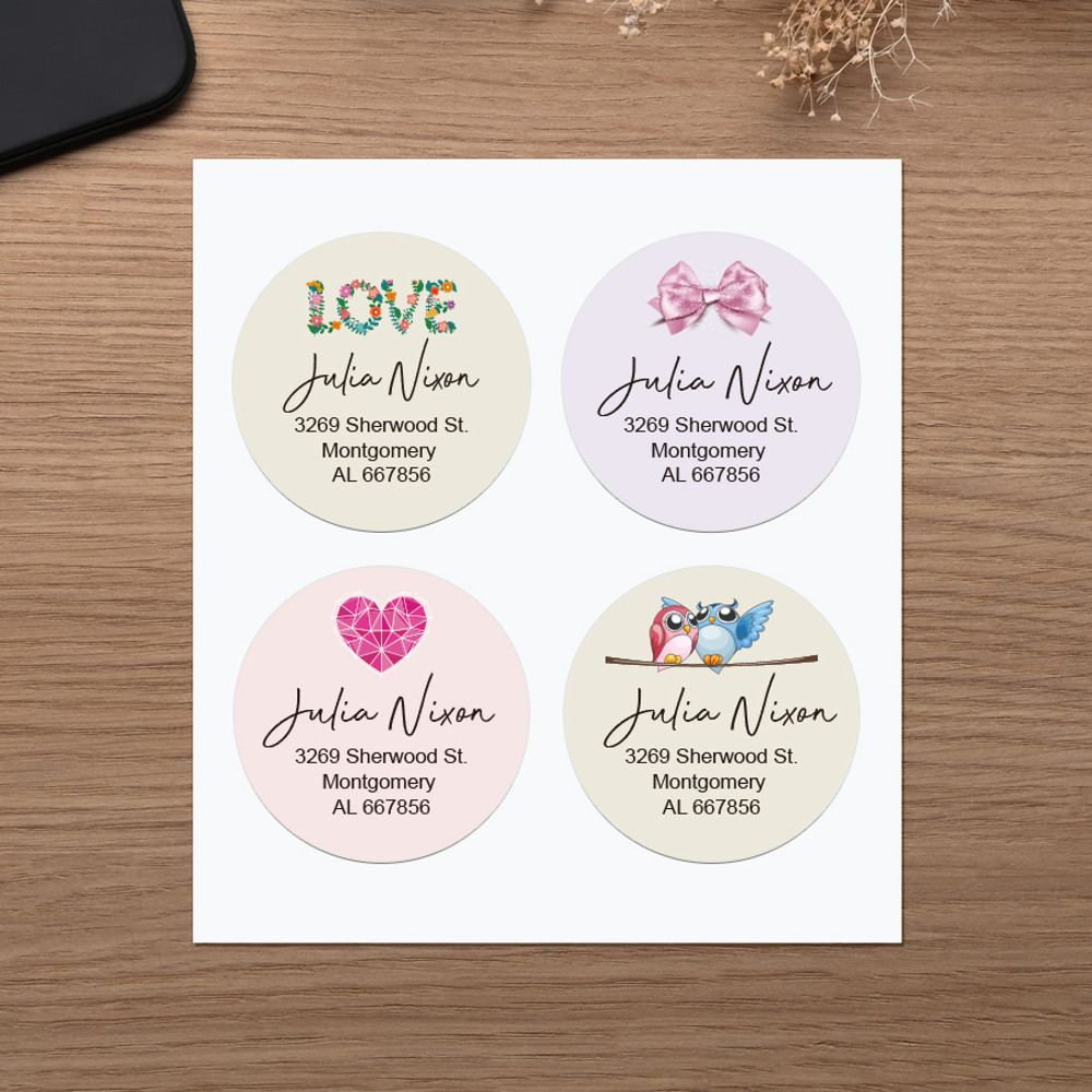 Personalized Waterproof Design Custom Stickers Company Logo Your Own Labels Wedding Party Invitatio 5