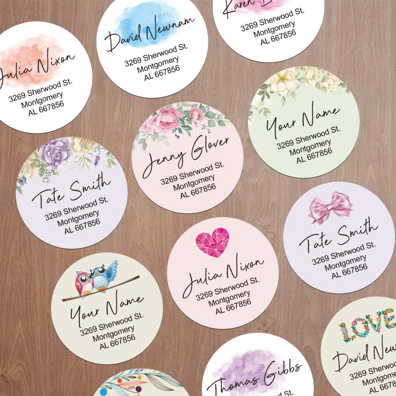 Personalized Waterproof Design Custom Stickers Company Logo Your Own Labels Wedding Party Invitatio 4