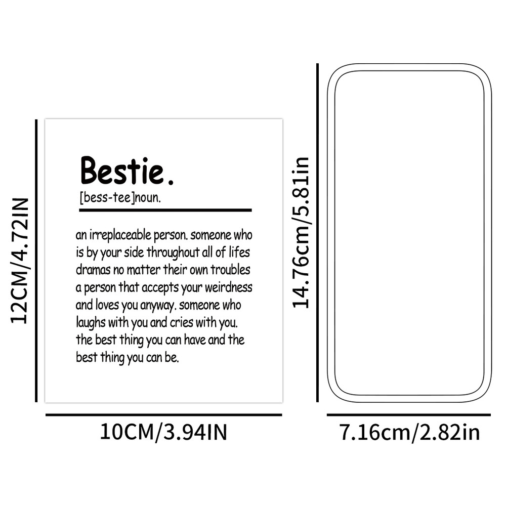 Bestie Sister Friendship Gift, Funny Happy Birthday Wine Bottle Label Stickers, Birthday Gift Wine Bottle Sticker