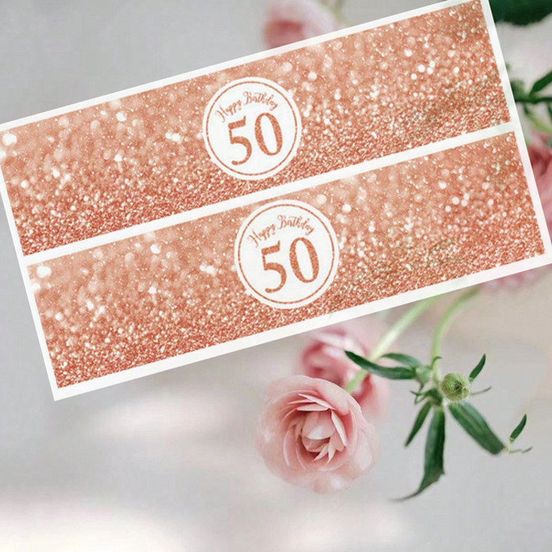 Birthday Bottle Stickers multiple Year Old Digital Labels, Happy Birthday Party Bottle Decorations