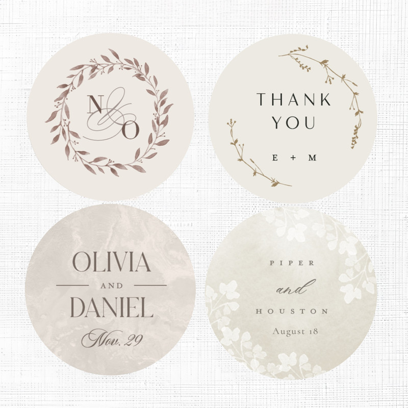 Custom Wedding Label Stickers, Groom and Bride Name Stickers, Personalized Wedding Gift Stickers