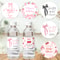 Personalized Pink Bow Tie Wedding Water Bottle Label Princess Bridal Shower Bottle Stickers Baby Shower Children Birthday Decor