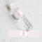 Personalized Pink Bow Tie Wedding Water Bottle Label Princess Bridal Shower Bottle Stickers Baby Shower Children Birthday Decor