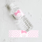 Personalized Pink Bow Tie Wedding Water Bottle Label Princess Bridal Shower Bottle Stickers Baby Shower Children Birthday Decor