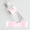Personalized Pink Bow Tie Wedding Water Bottle Label Princess Bridal Shower Bottle Stickers Baby Shower Children Birthday Decor