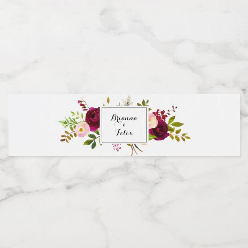 Custom Water Bottle Labels Stickers Self Adhesive Candy Wrap Bridal Shower Decor Personalized Text
