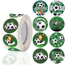 green soccer stickers football themed paper sticker for boys birthday baby shower party decor supplies sports decor
