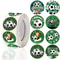 Green Soccer Stickers Football Themed Paper Sticker for Boys Birthday Baby Shower Party Decor Supplies Sports Decor