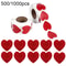 Red Heart Valentines Gift, Love Heart Shaped Sticker, Stationery Stickers, Seal Labels For Weddingr