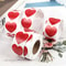 Red Heart Valentines Gift, Love Heart Shaped Sticker, Stationery Stickers, Seal Labels For Weddingr