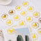 Clear Bronzing Heart Stickers 100 200PC, Gift Sealing Label, Colorful Wedding Invitation, Birthday Party Gathering Gift
