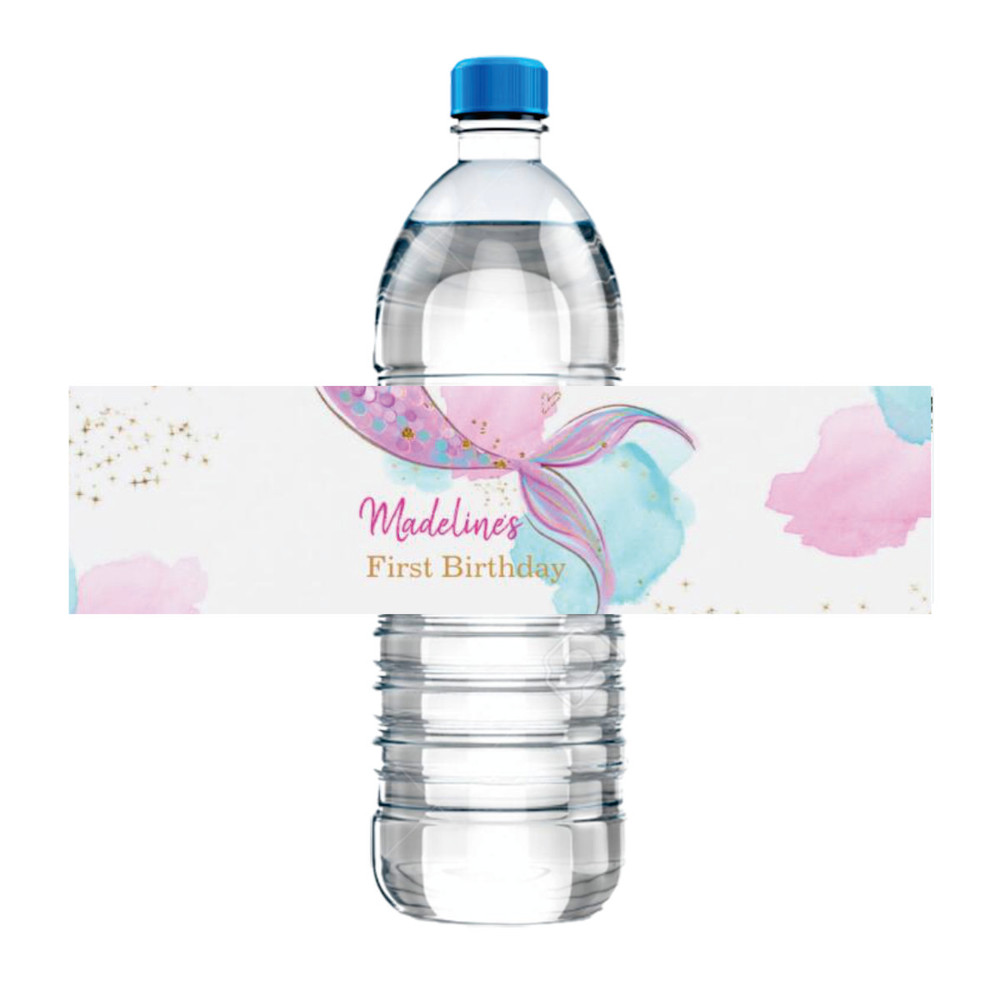 Personalized Bottle Labels, Custom Name Text Stickers, Water Bottle Stickers, Customized Celebration Labels