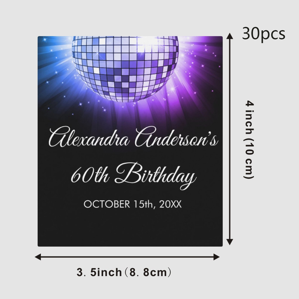 30Pcs Wine Labels, Photo Wine Label Template, Minimalist Wedding Favor, Custom Wine Label, Personalized Gift, Wine Gift Label