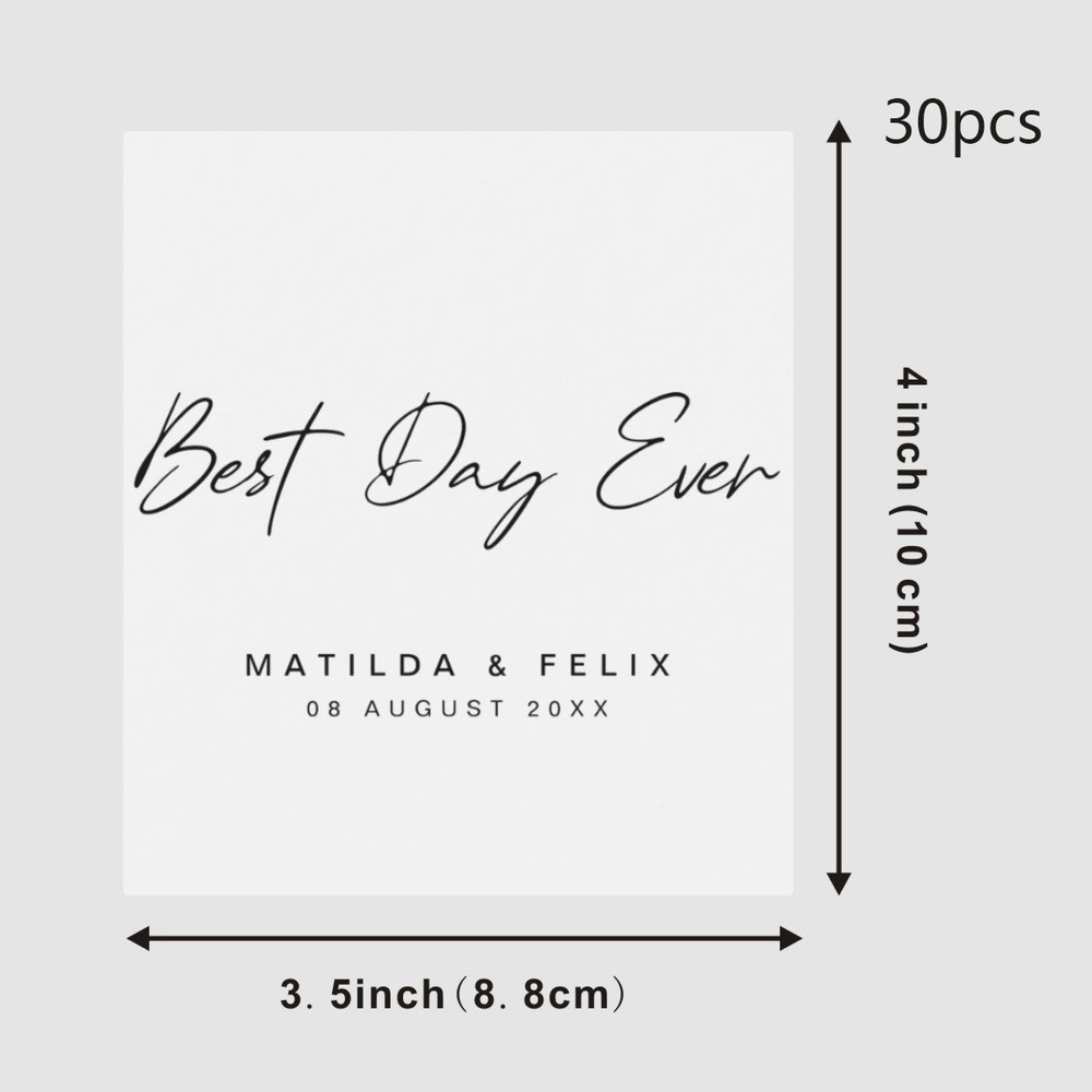 30Pcs Wine Labels, Photo Wine Label Template, Minimalist Wedding Favor, Custom Wine Label, Personalized Gift, Wine Gift Label