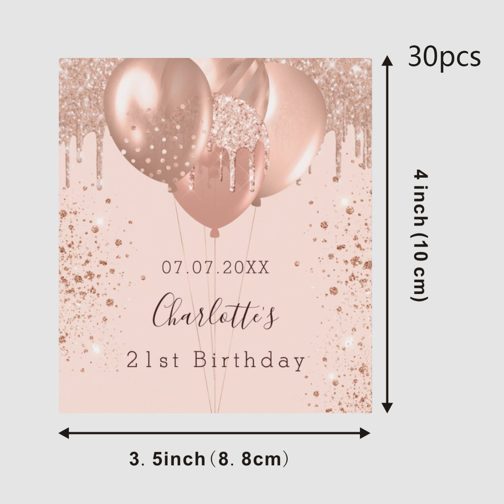 30Pcs Wine Labels, Photo Wine Label Template, Minimalist Wedding Favor, Custom Wine Label, Personalized Gift, Wine Gift Label