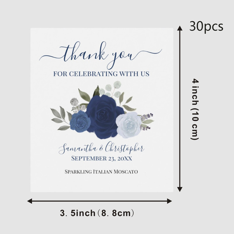 30Pcs Wine Labels, Photo Wine Label Template, Minimalist Wedding Favor, Custom Wine Label, Personalized Gift, Wine Gift Label