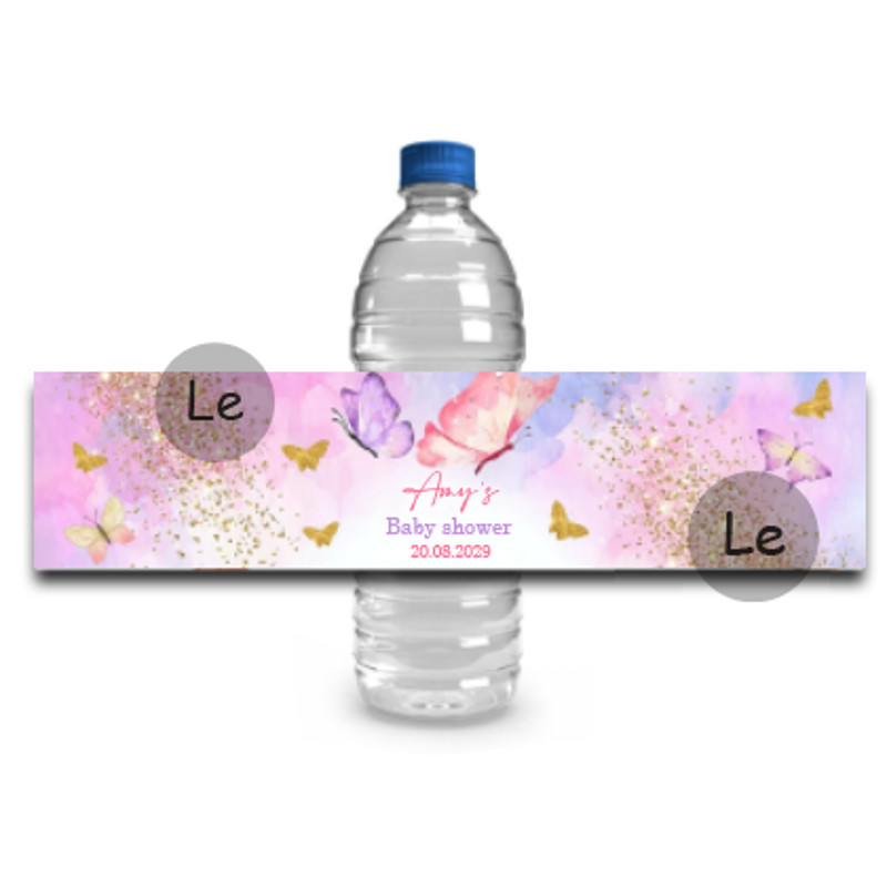 Personalized Baby Shower Sticker, Custom Cute Bear Bottle Label, Baptism Party Decoration, Gender Reveal Team Boy Girl