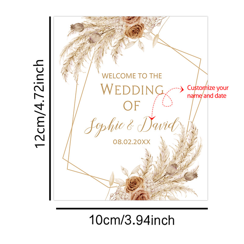 Custom Name and Date Wine Bottle Labels, Personal Customized Stickers for Weddings for Special Occasion