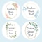 Custom Name Date Round Circle Stickers, Personalized Thank You Labels, Party Favors for Bridal Shower