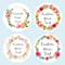 Custom Name Date Round Circle Stickers, Personalized Thank You Labels, Party Favors for Bridal Shower