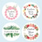 Custom Name Date Round Circle Stickers, Personalized Thank You Labels, Party Favors for Bridal Shower
