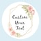Custom Name Date Round Circle Stickers, Personalized Thank You Labels, Party Favors for Bridal Shower