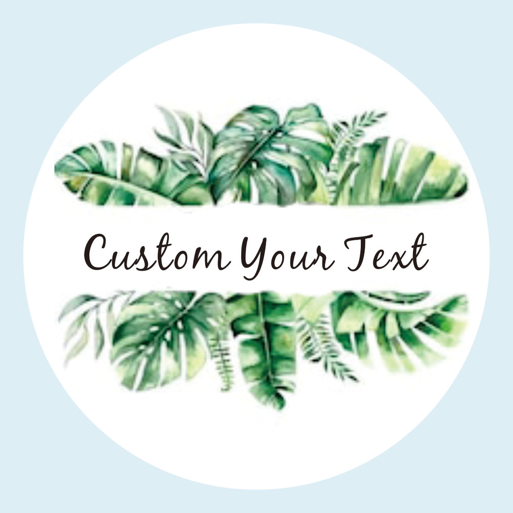 Custom Name Date Round Circle Stickers, Personalized Thank You Labels, Party Favors for Bridal Shower