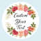 Custom Name Date Round Circle Stickers, Personalized Thank You Labels, Party Favors for Bridal Shower