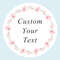 Custom Name Date Round Circle Stickers, Personalized Thank You Labels, Party Favors for Bridal Shower