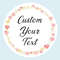 Custom Name Date Round Circle Stickers, Personalized Thank You Labels, Party Favors for Bridal Shower