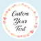 Custom Name Date Round Circle Stickers, Personalized Thank You Labels, Party Favors for Bridal Shower