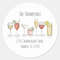 Wedding Sticker Custom Name Date, Personalized Round Circle Label Stickers, Thank You Stickers for Bridal Shower Favors