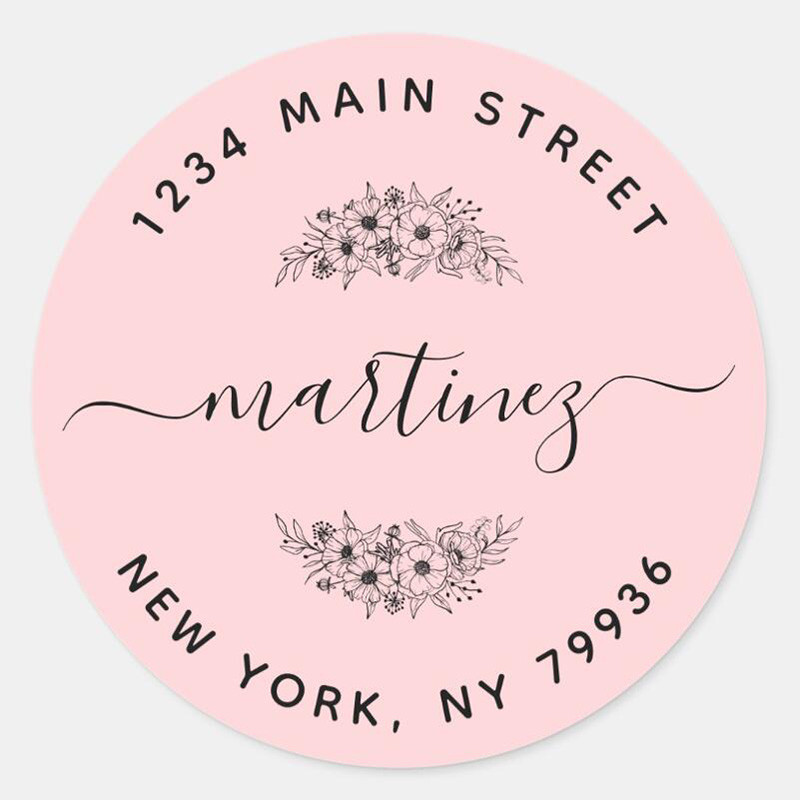 Wedding Sticker Custom Name Date, Personalized Round Circle Label Stickers, Thank You Stickers for Bridal Shower Favors