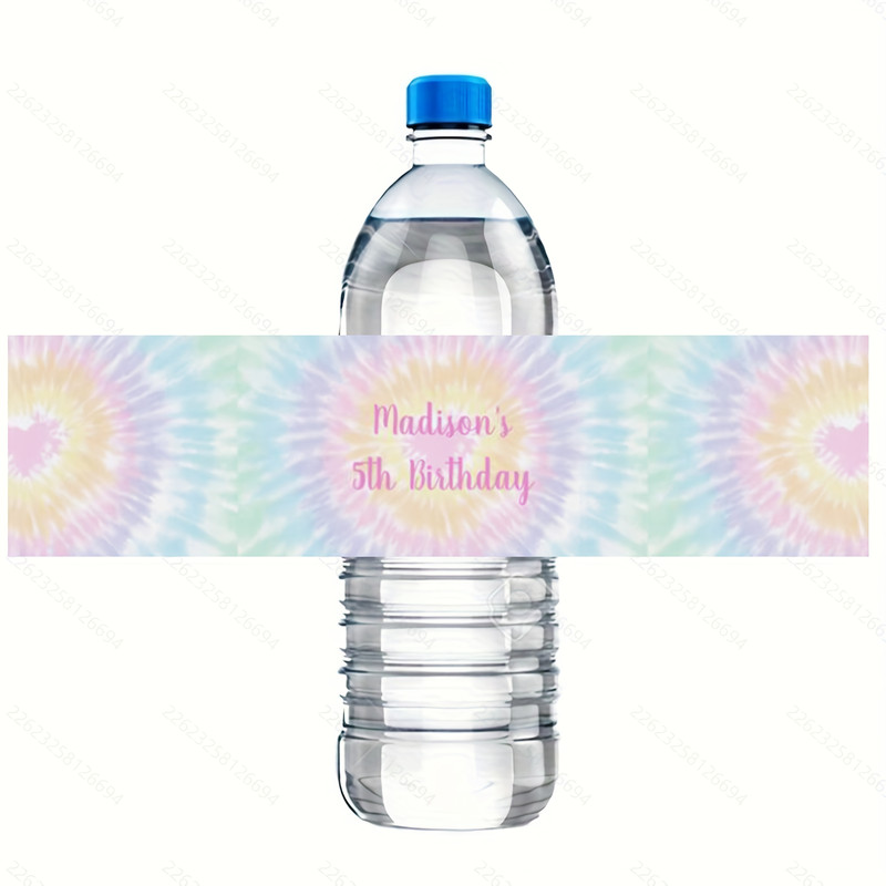 Personalized Bottle Sticker, Custom Celebration Label, Custom Name Text Sticker, Wedding Birthday Christening Decoration