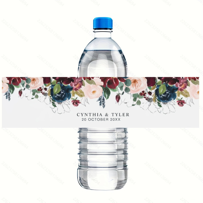 Personalized Bottle Sticker, Custom Celebration Label, Custom Name Text Sticker, Wedding Birthday Christening Decoration
