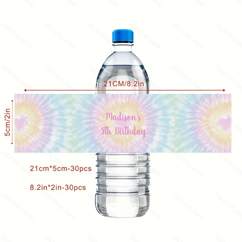 Personalized Bottle Sticker, Custom Celebration Label, Custom Name Text Sticker, Wedding Birthday Christening Decoration